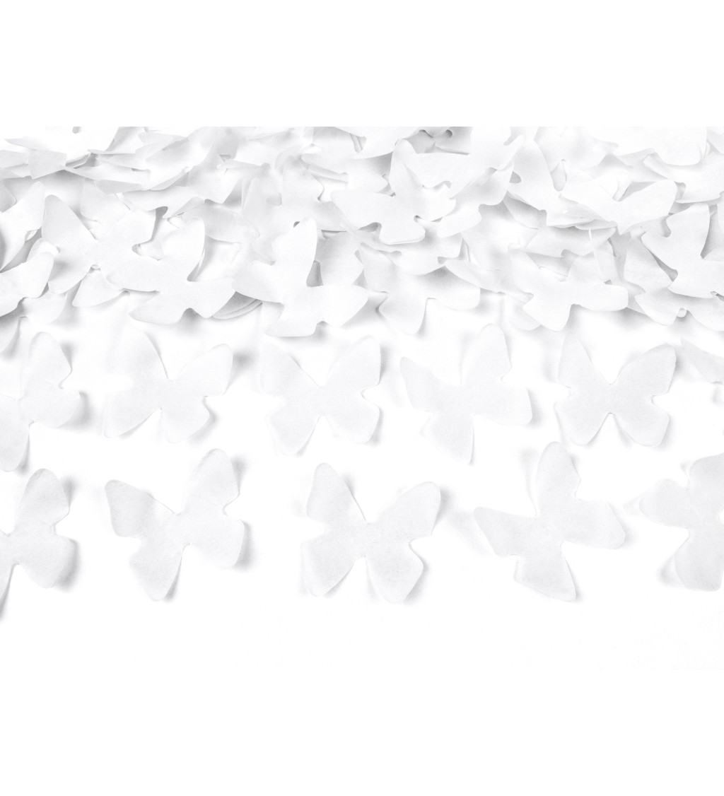 Strelecké konfety maxi - biele motýle