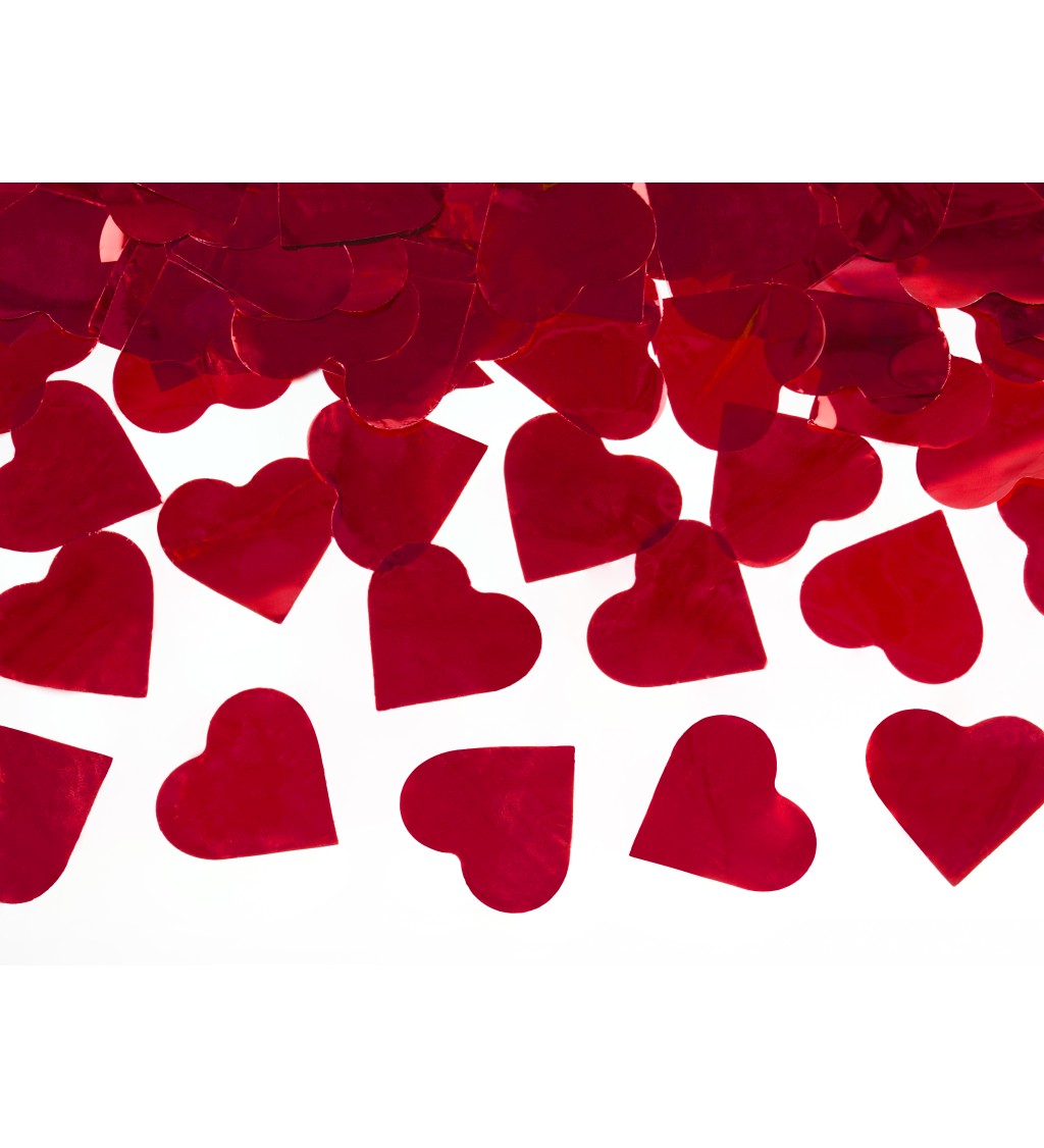Strelecké konfety maxi - červené srdce