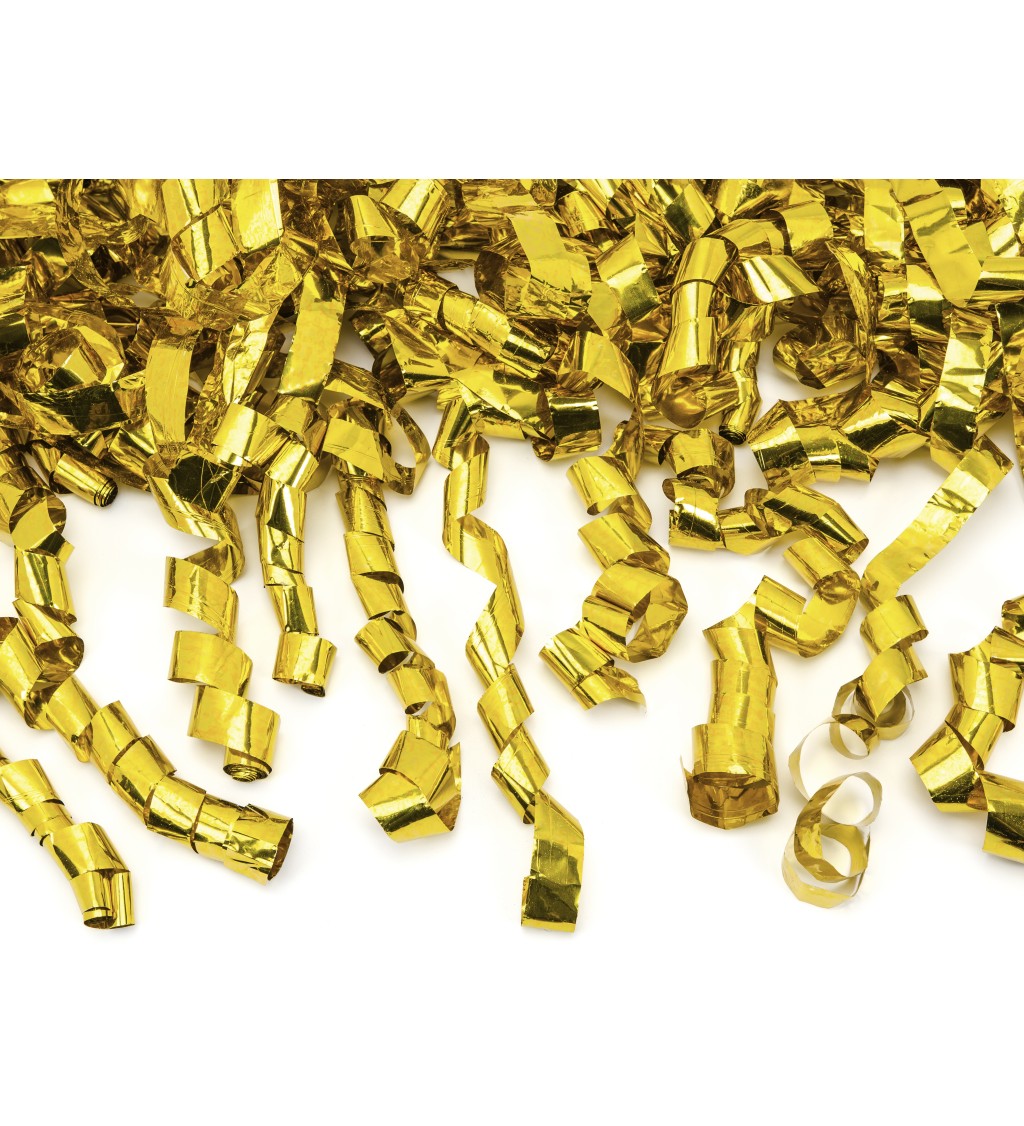 Vystreľovacie konfety Pruhy, zlaté