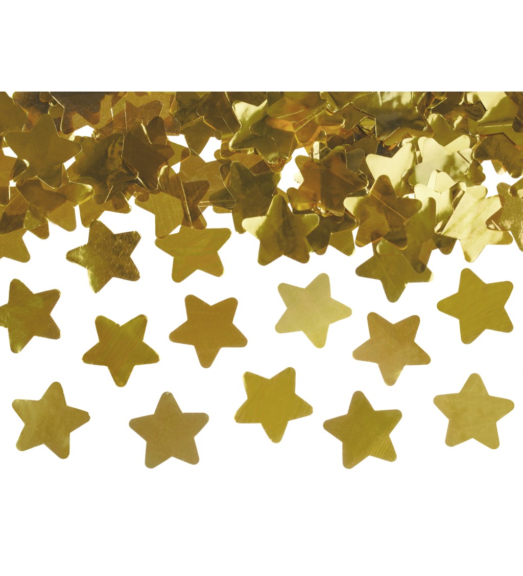 Vystrelovacie konfety zlaté hviezdy