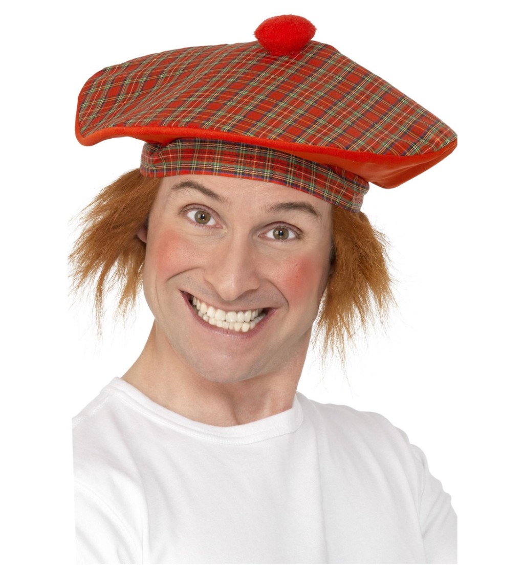 Škótska čiapka s vlasmi
