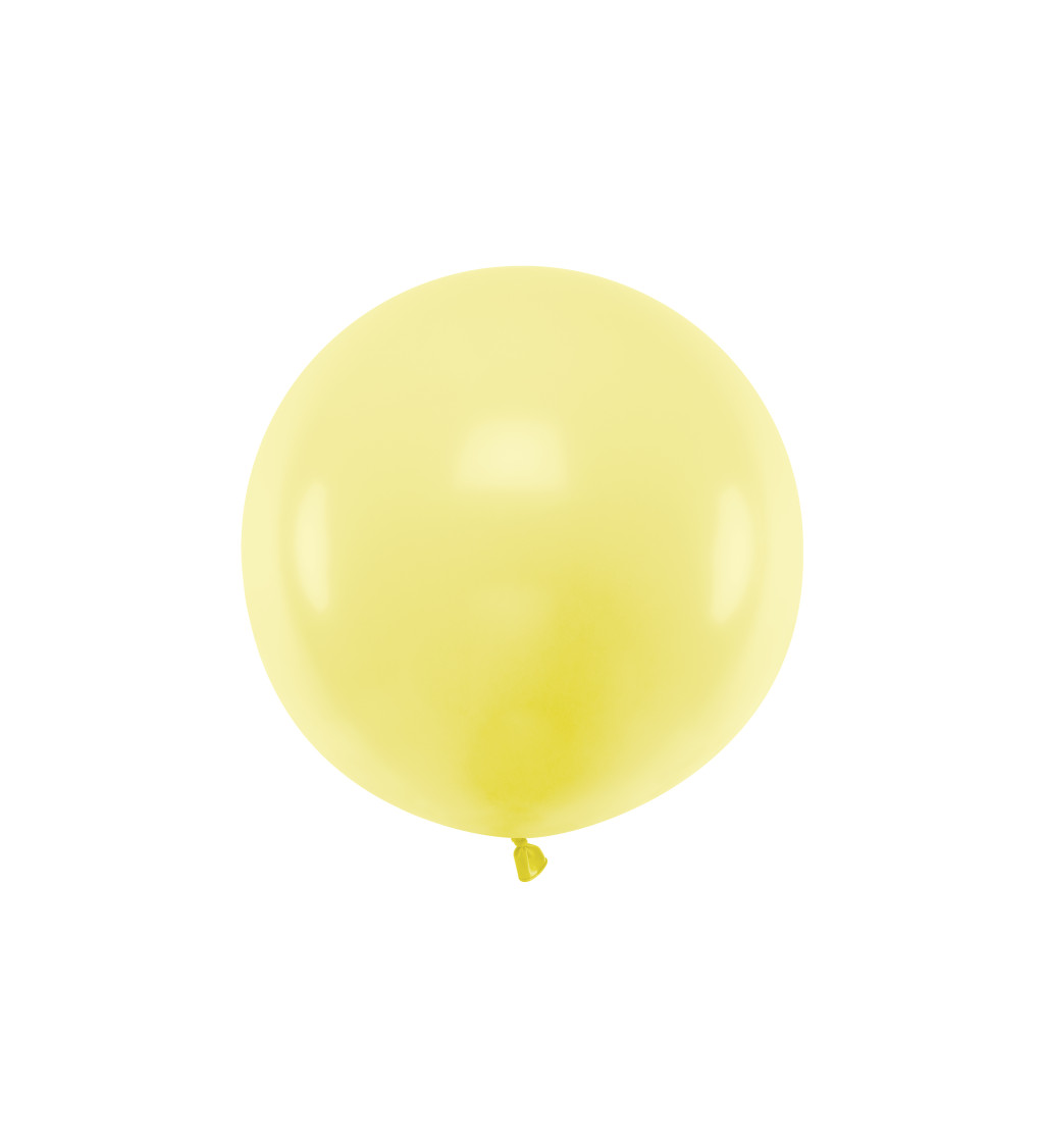 Pastelový balón 60cm - žltý