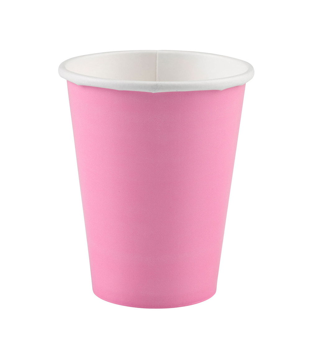 Jednofarebný pohár rúžový