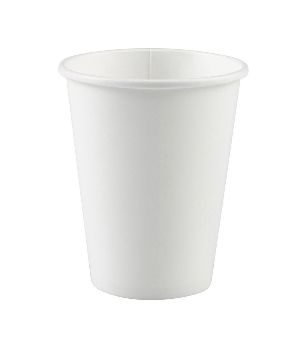 Jednofarebný pohár - biely