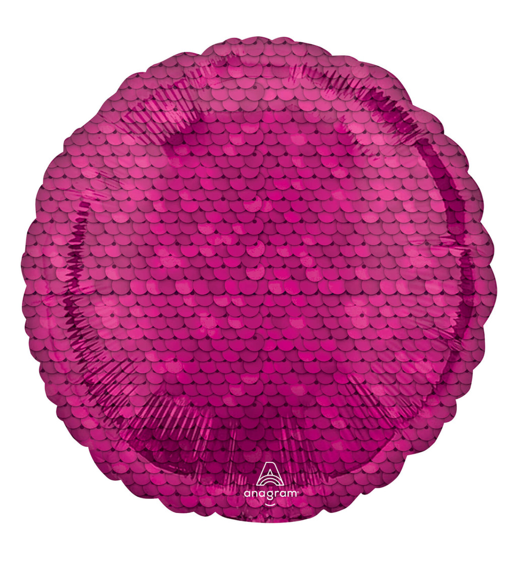Trblietavý fóliový balónik, ružový