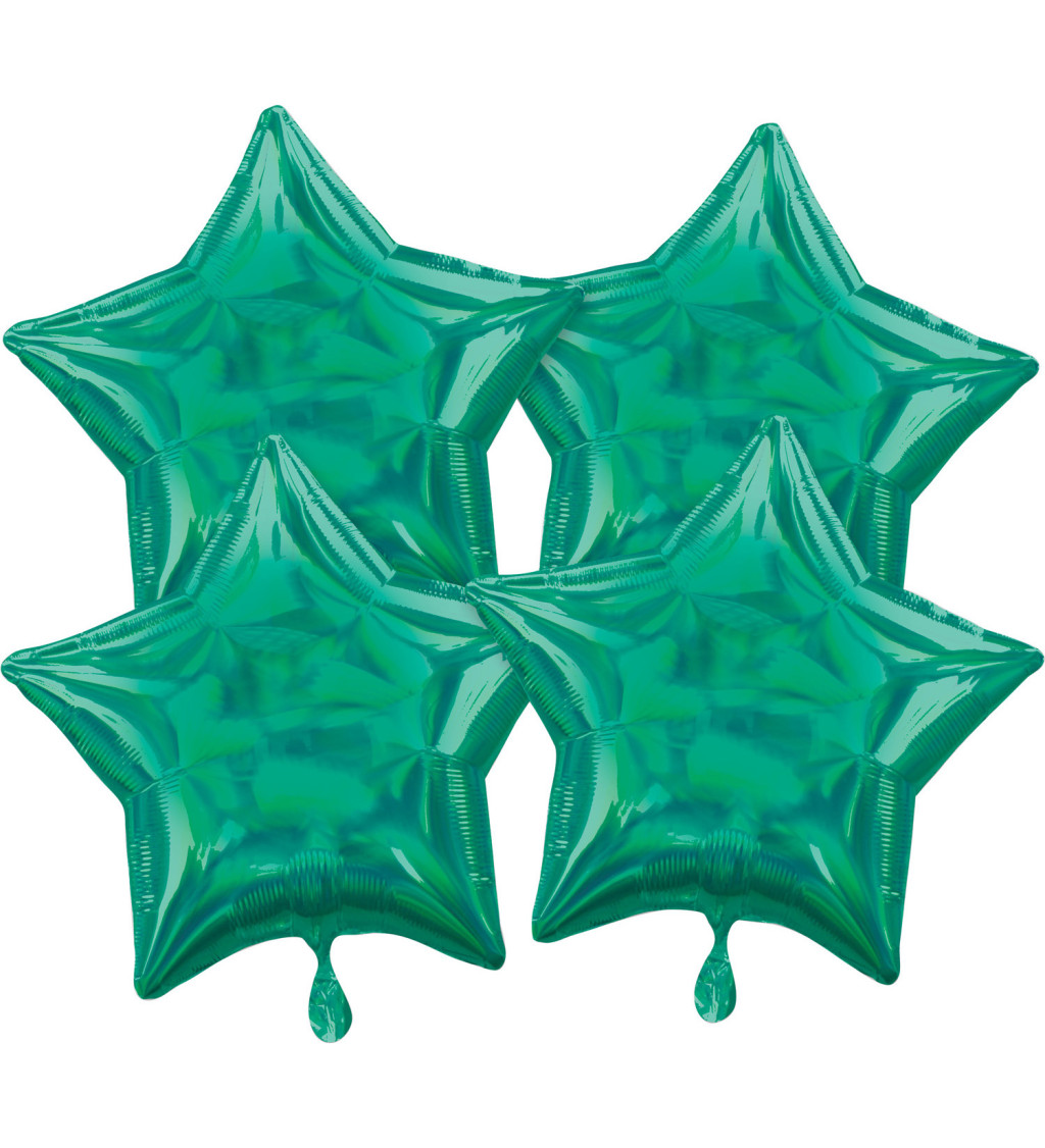 Sada fóliových balónikov Hviezdy, zelená