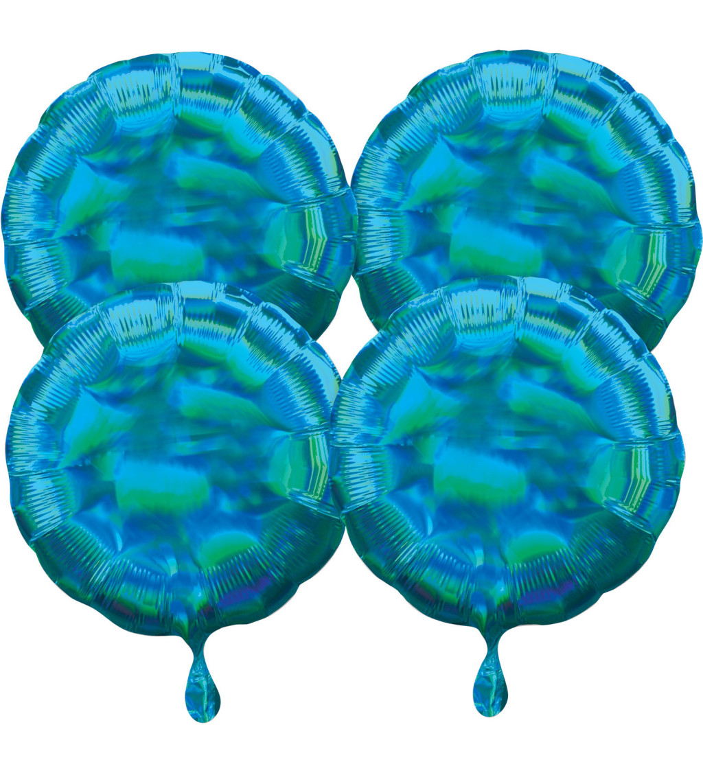 Sada fóliových balónikov Kolieska, tyrkysová