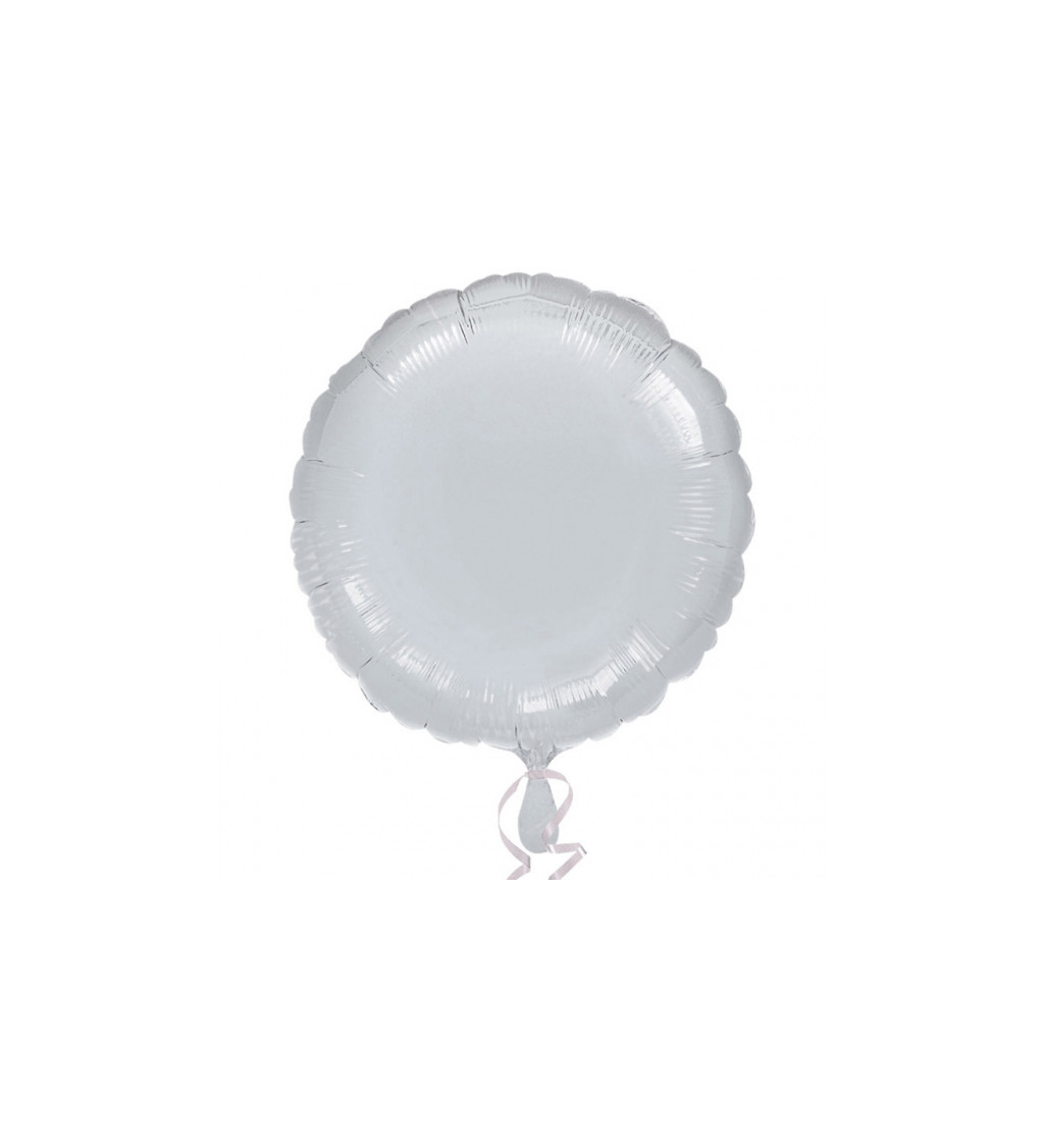 Fóliový balónik Koliesko, strieborný