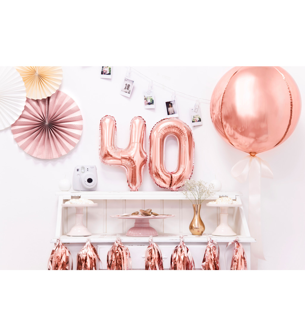 Fóliový balón ružovo-zlatý 4