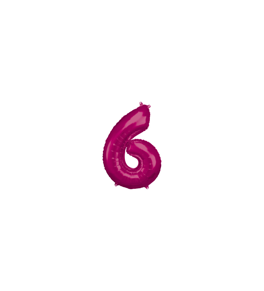 Fóliový balónik "9" - magenta