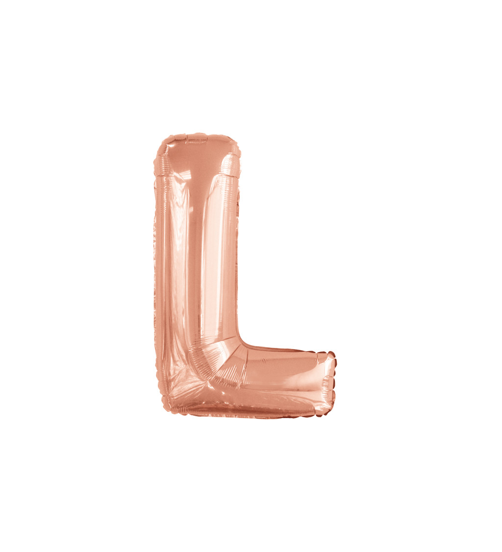 Fóliový balónik "L", rose gold 1m