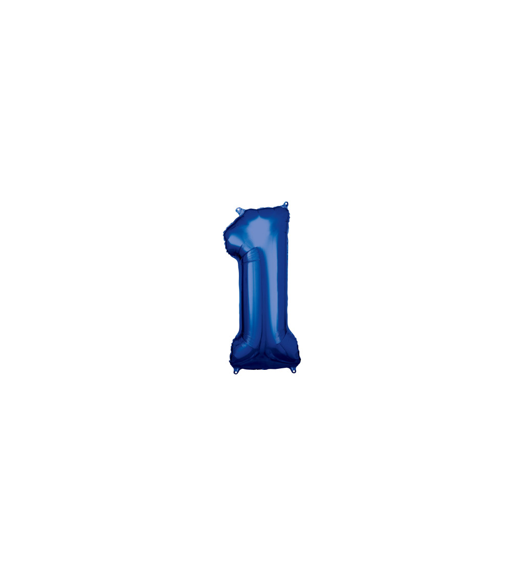 Fóliový balónik "1" - modrý