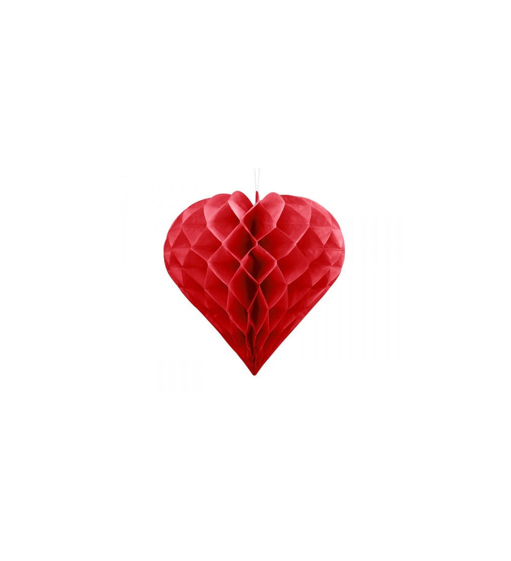 Dekoratívne srdce, červené 20 cm