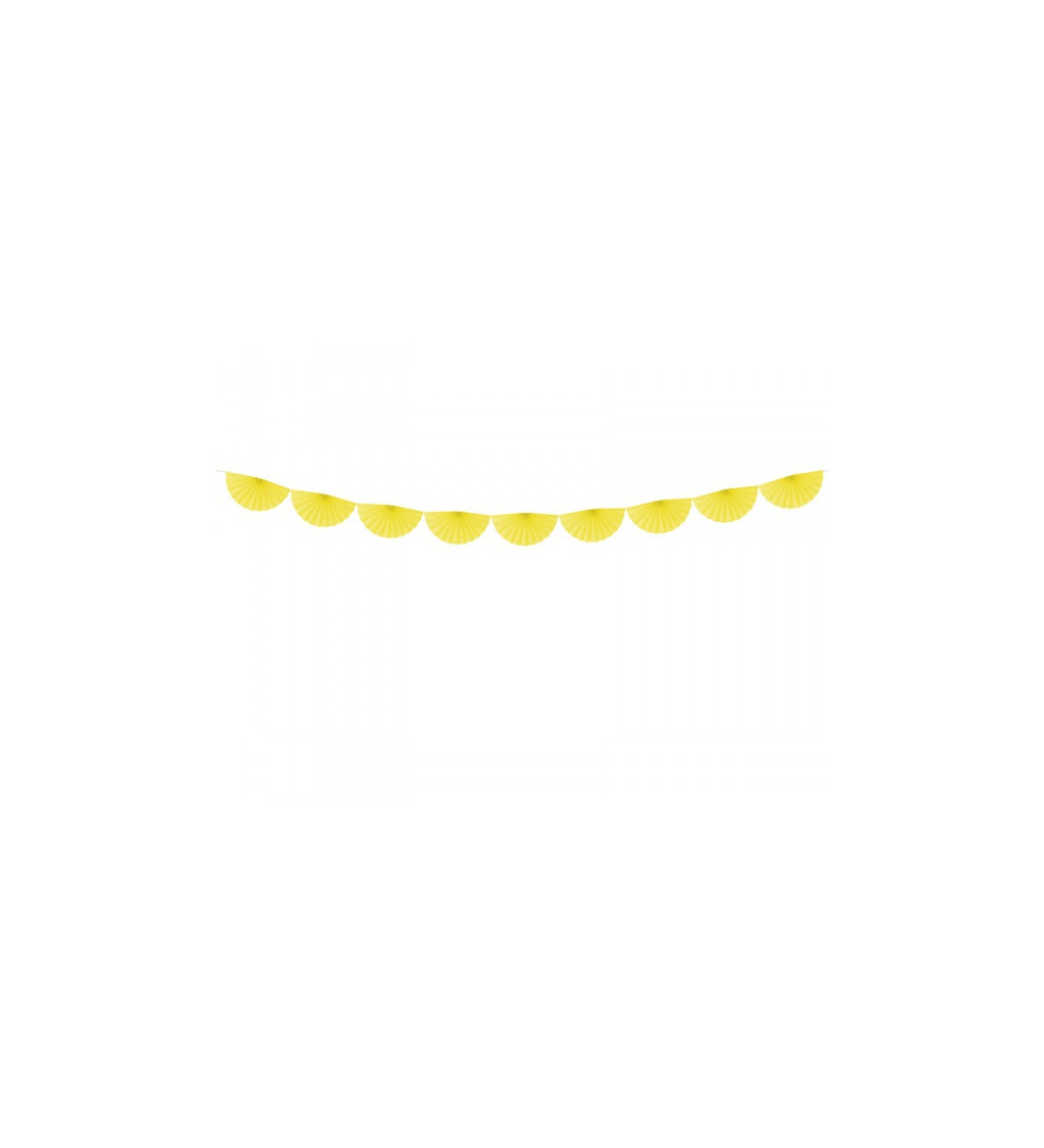 Girlanda - vejáriky žlté, väčšie