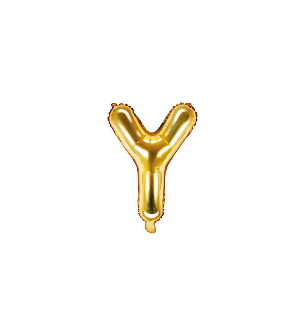 foliovy balonek zlaty Y
