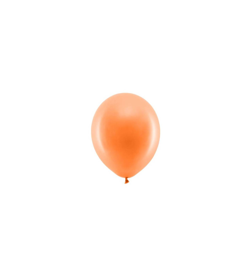 Pasteloý latexový balónik Rainbow, oranžový