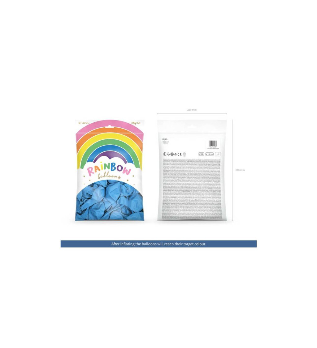 Rainbow Pastelové Balóny - svetlo modré 100ks