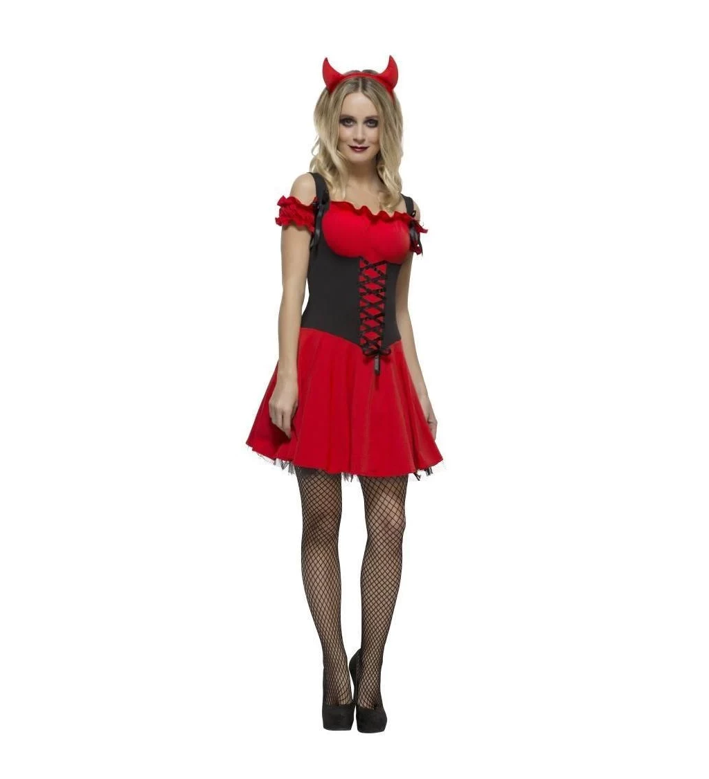 Diabolský červeno čierny dámsky kostým