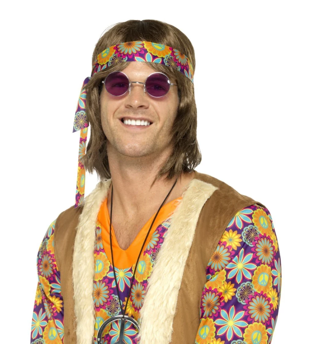 Fialové okrúhle hippie okuliare