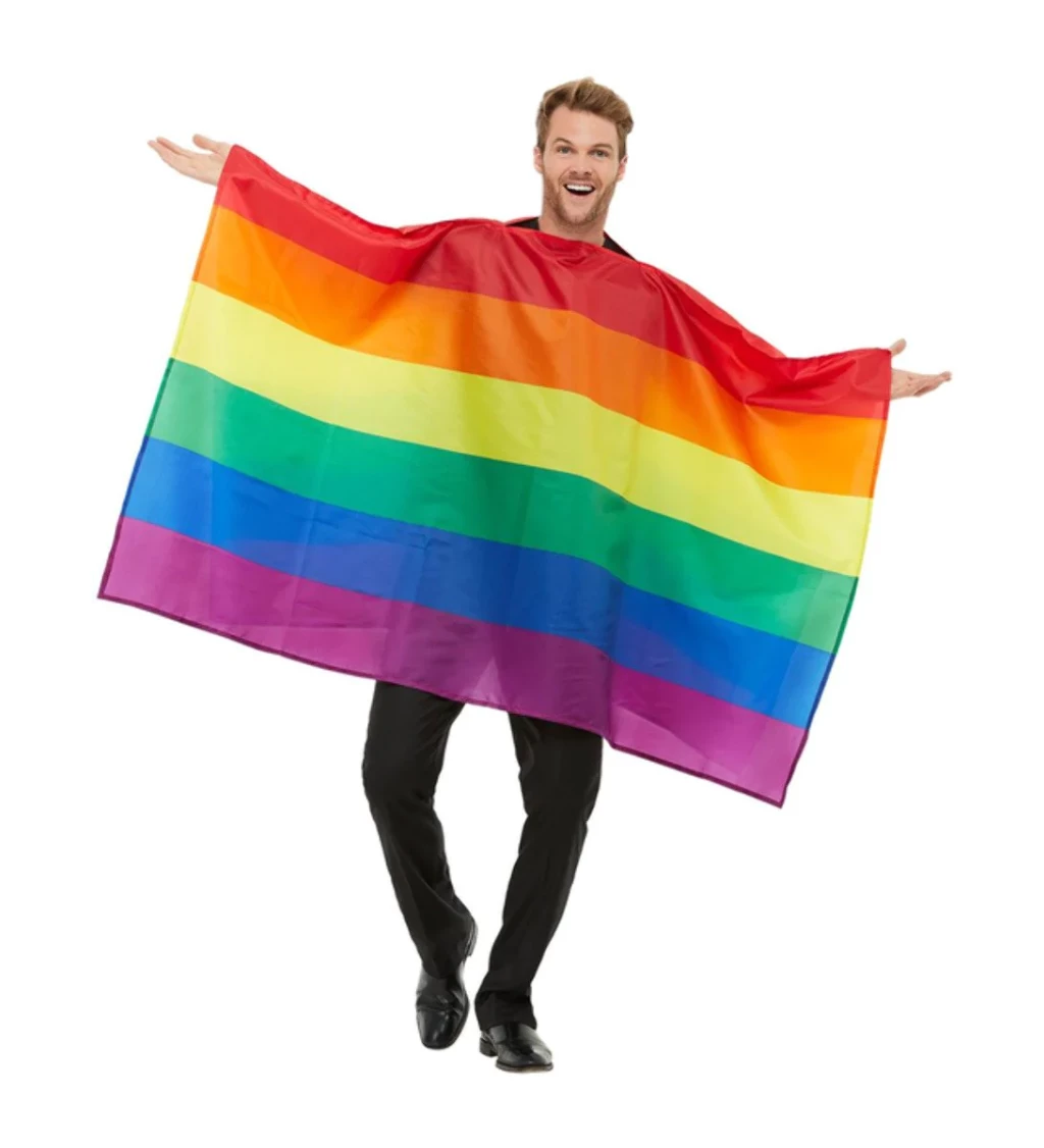 Farebný unisex kostým dúhovej vlajky