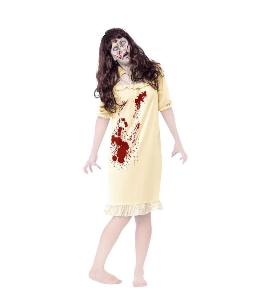 Dámsky kostým "Zombie v nočnej košeli"