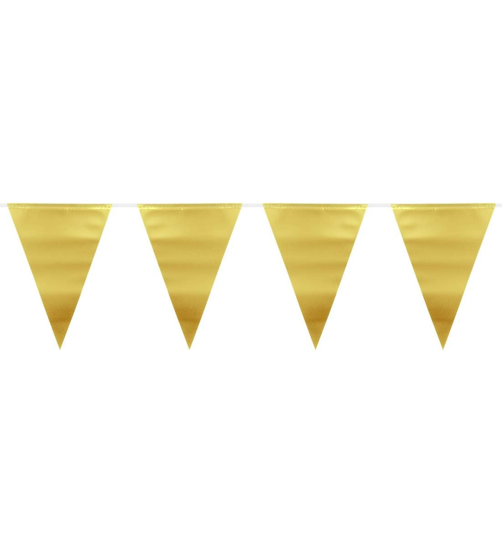 Girlanda trojuholníky - zlaté