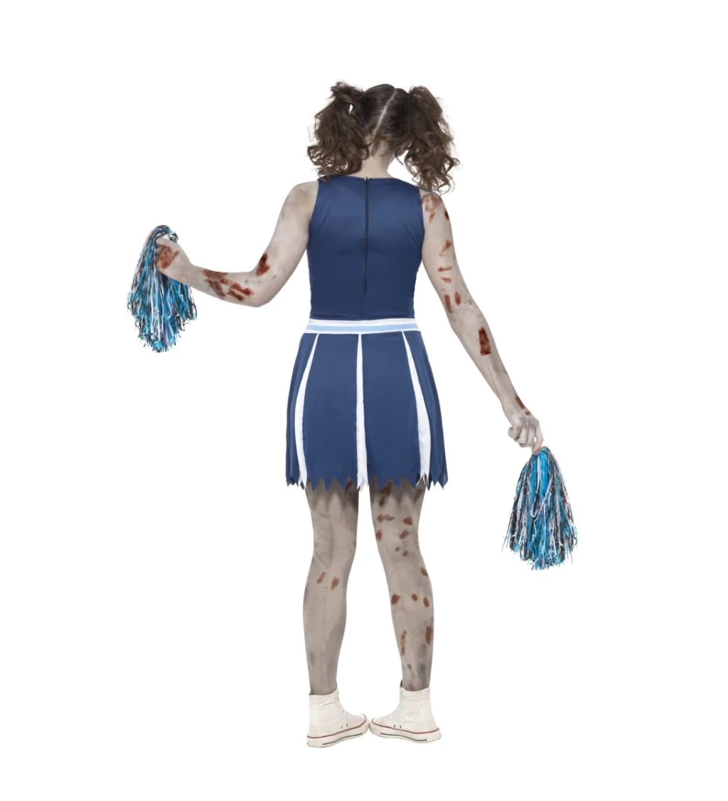 Dámsky kostým Zombie roztlieskavačka, modrá