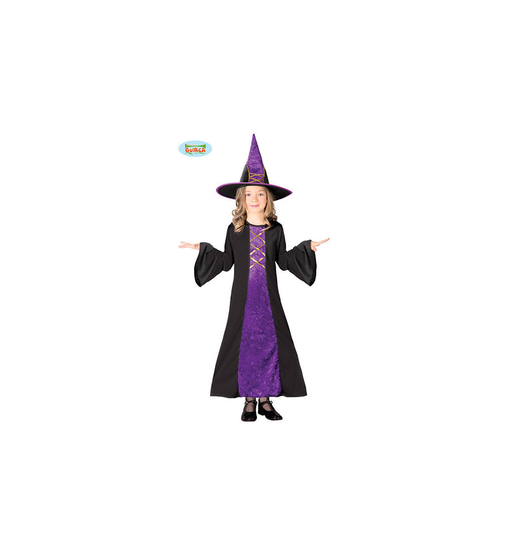 Detský kostým Fialová čarodejnica