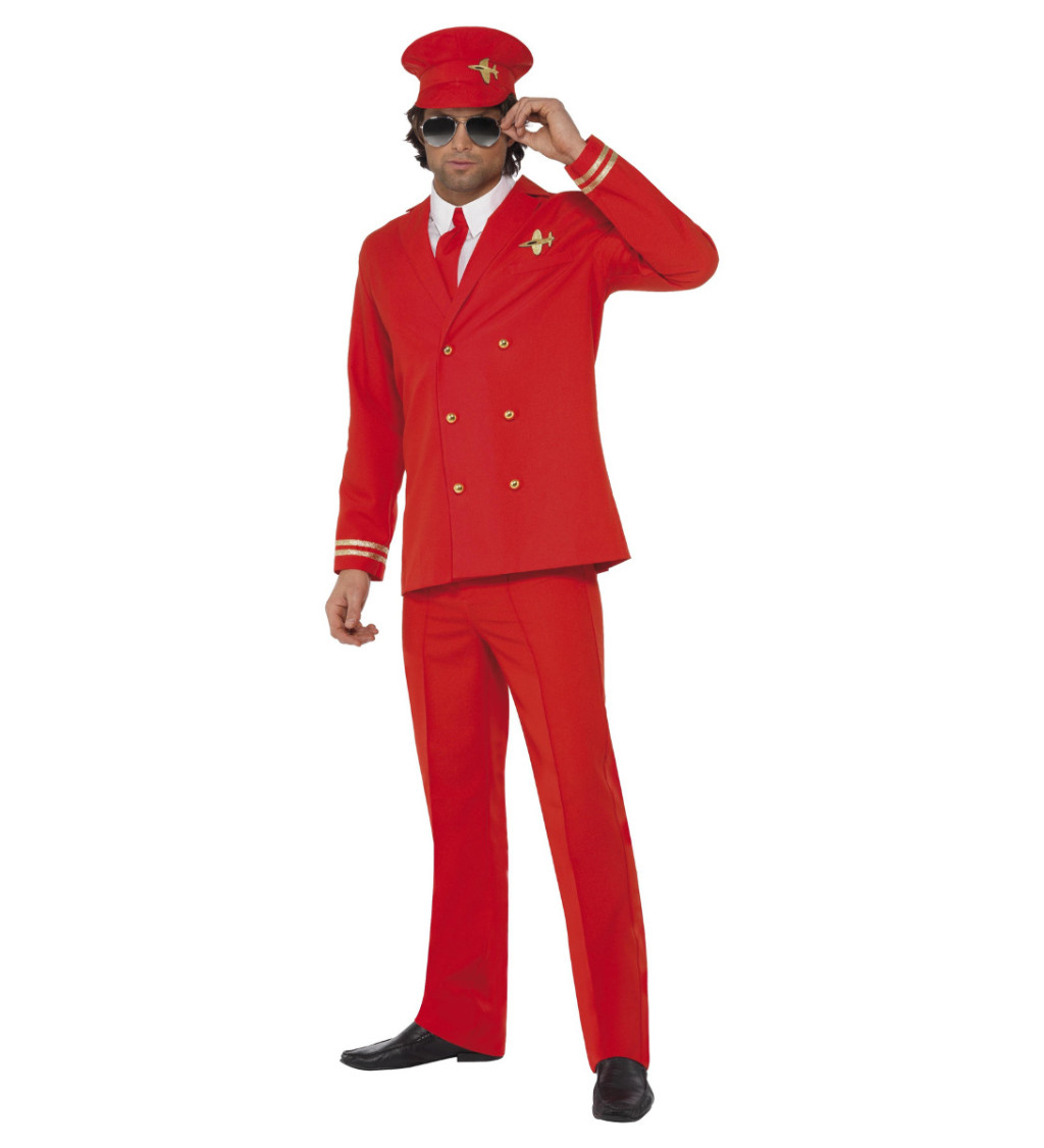 Kostým - Pilot červený