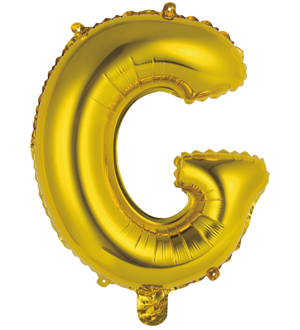 Fóliový balónik "G" - zlatý mini