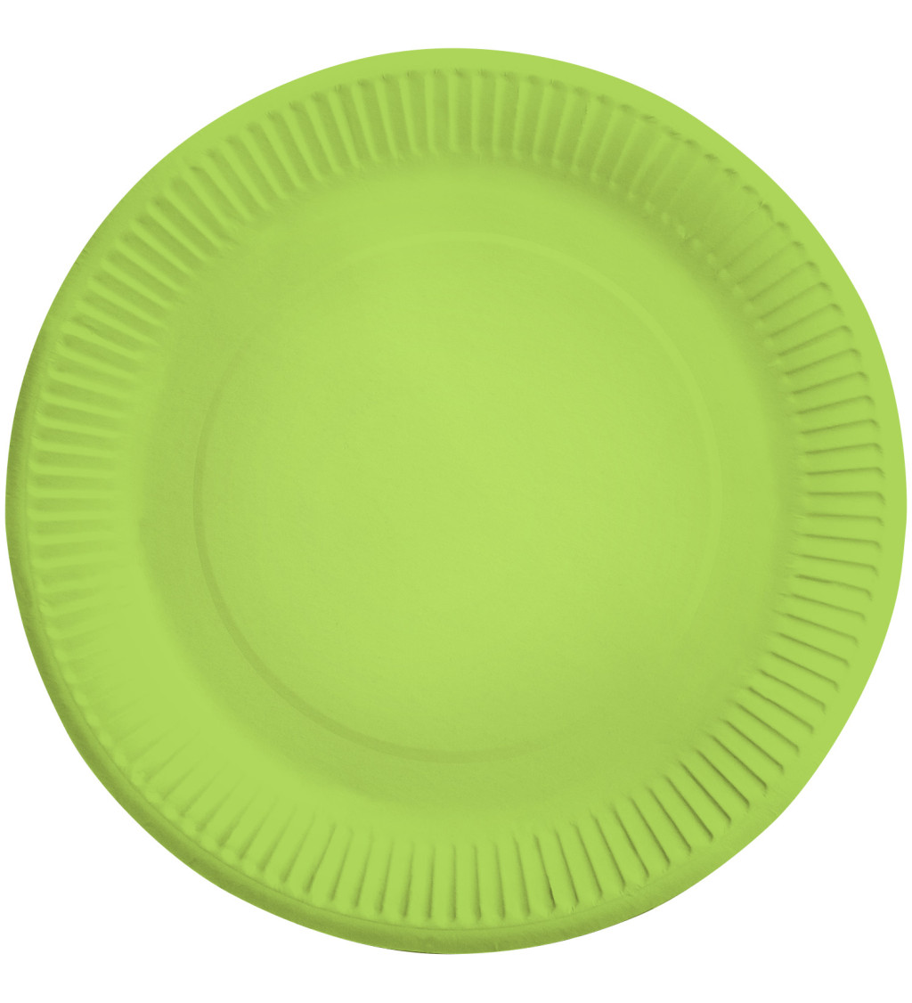 Papierové taniere, zelené