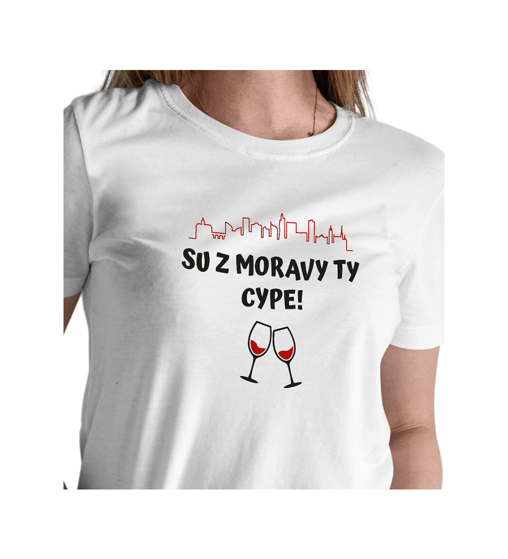 Dámske tričko biele - Som z Moravy