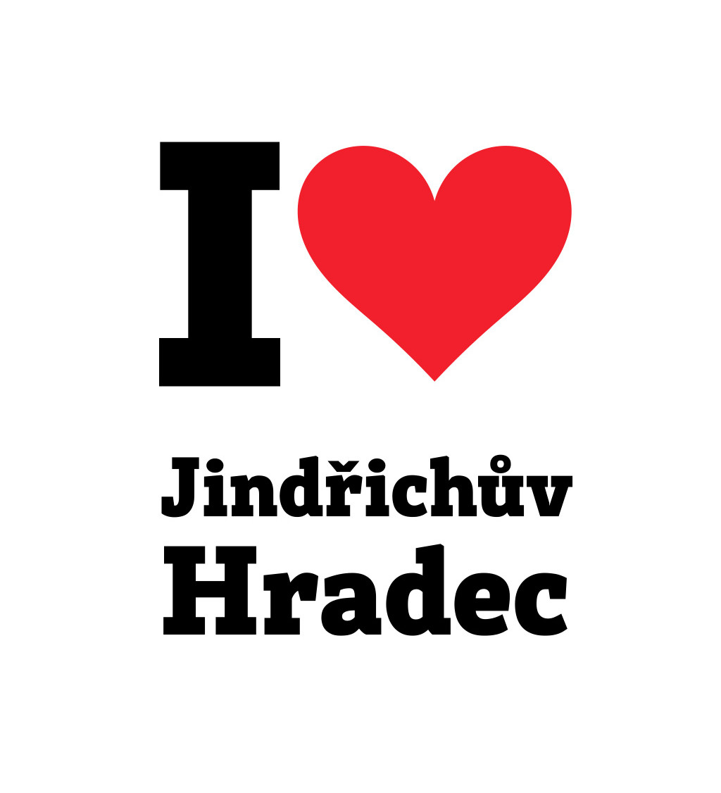 Dámske tričko biele - I love Jindřichův Hradec