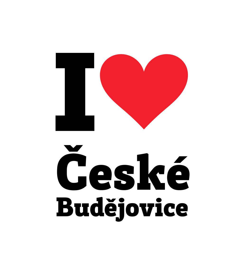 Dámske tričko biele - I love České Budějovice