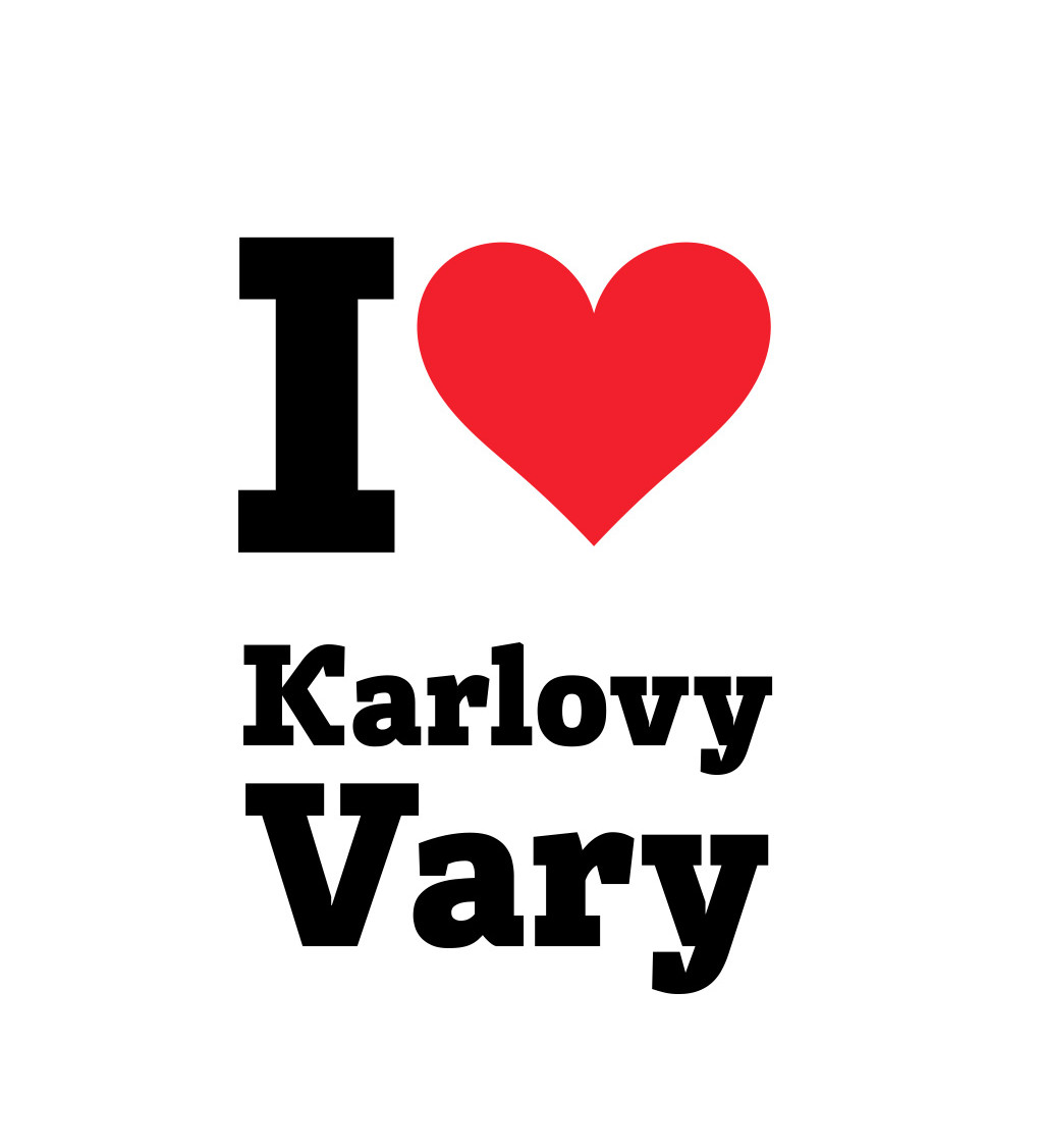 Dámske tričko biele - I love Karlovy Vary