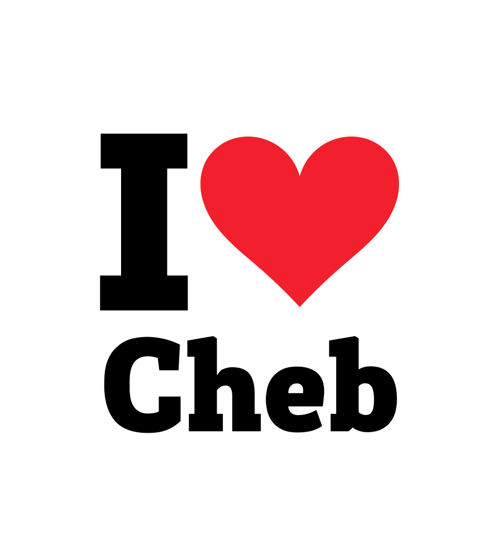Dámske tričko biele - I love Cheb