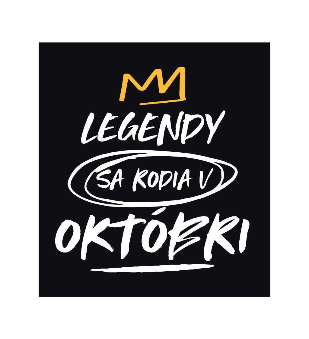 Pánske tričko čierne - Legendy sa rodia v októbri