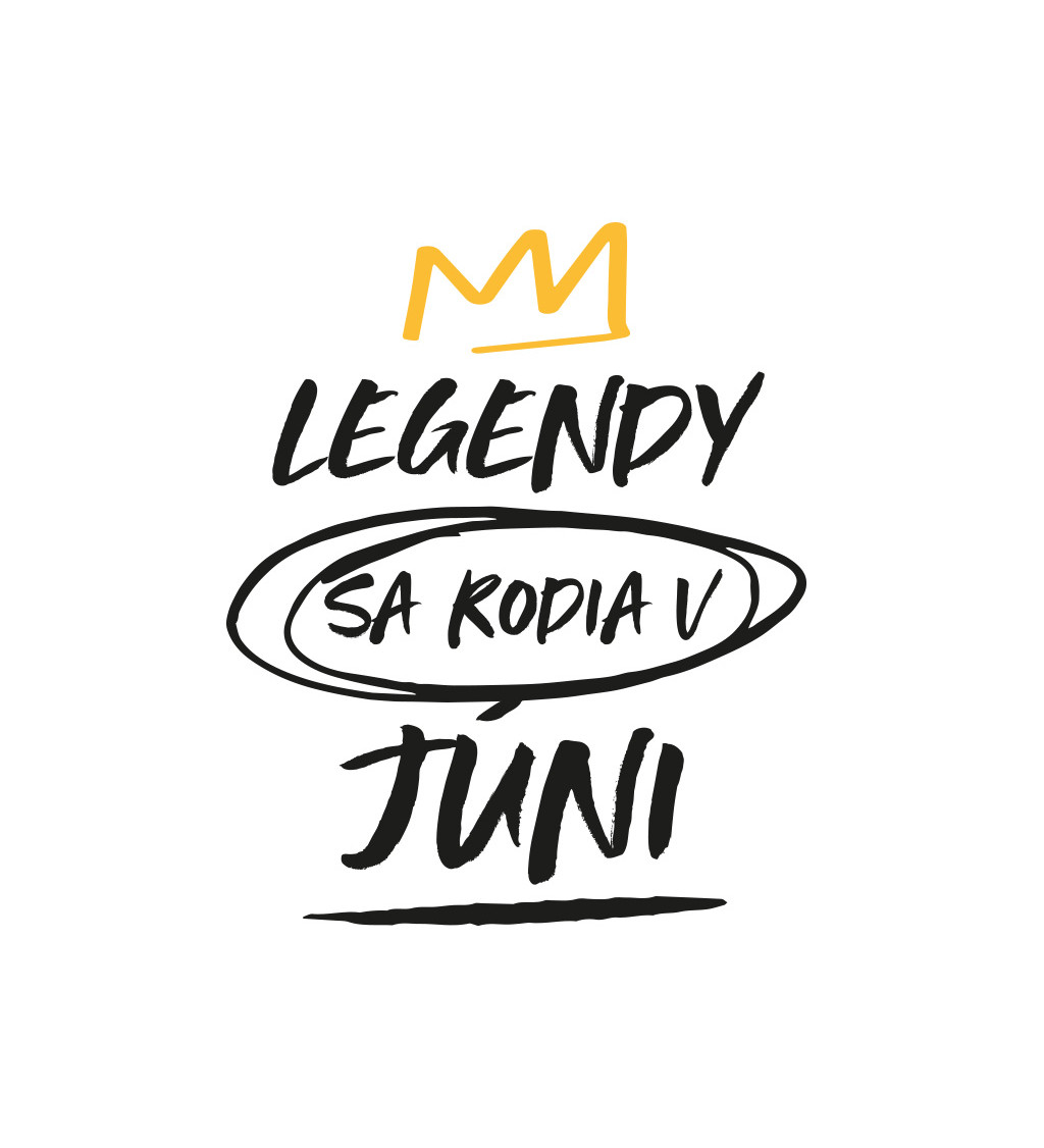 Dámske tričko biele - Legendy sa rodia v júni