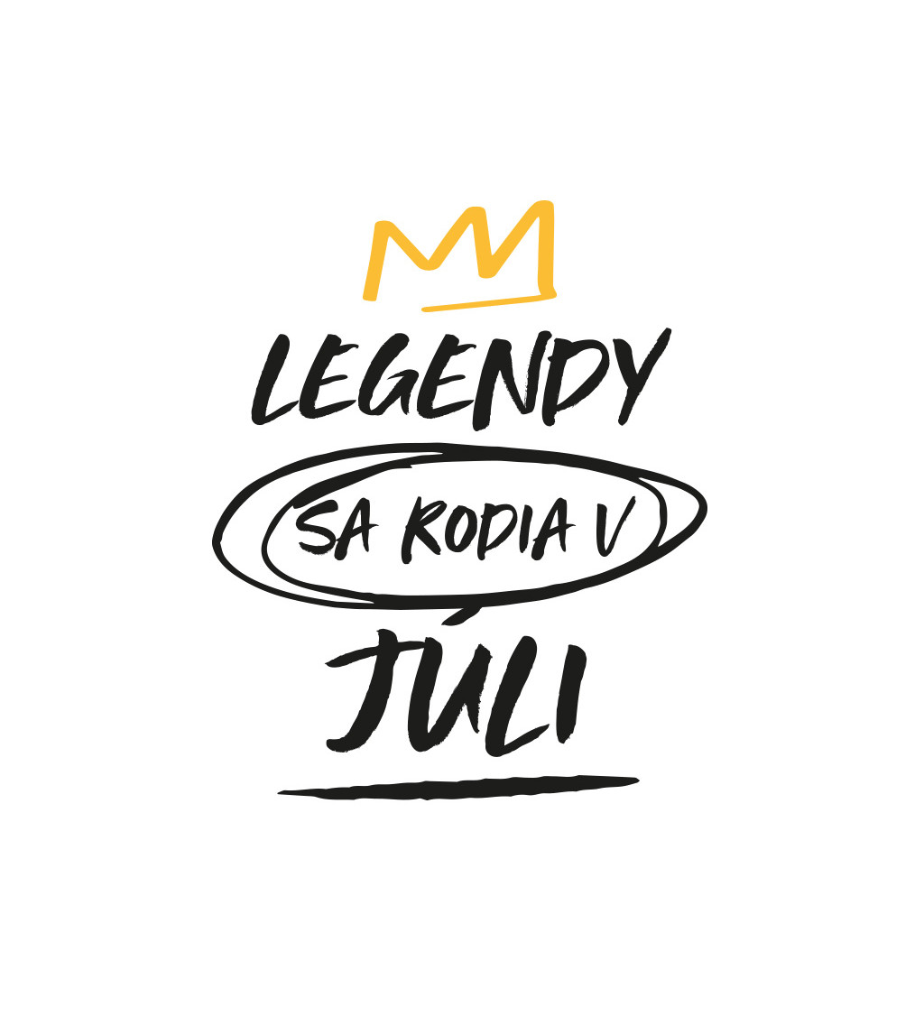 Dámske tričko biele - Legendy sa rodia v júli