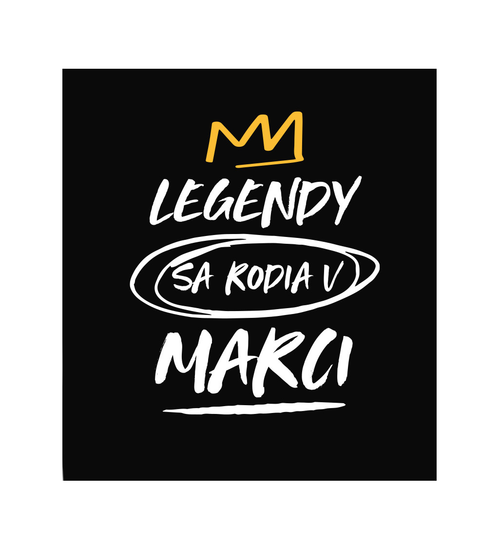 Dámske tričko čierne - Legendy sa rodia v marci