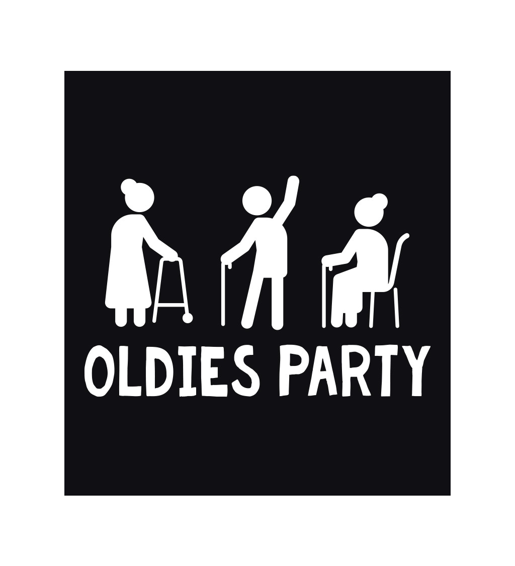 Pánske tričko čierne - Oldies party