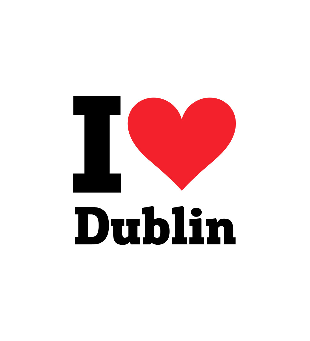 Pánske tričko biele - I love Dublin