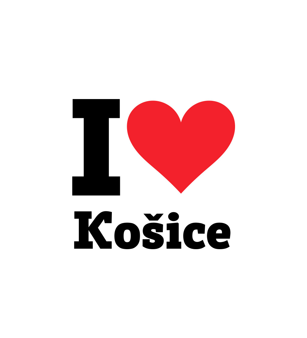 Pánske tričko biele - I love Košice