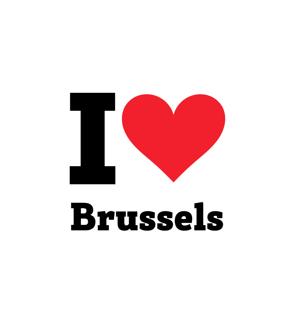 Dámske tričko biele - I love Brussels