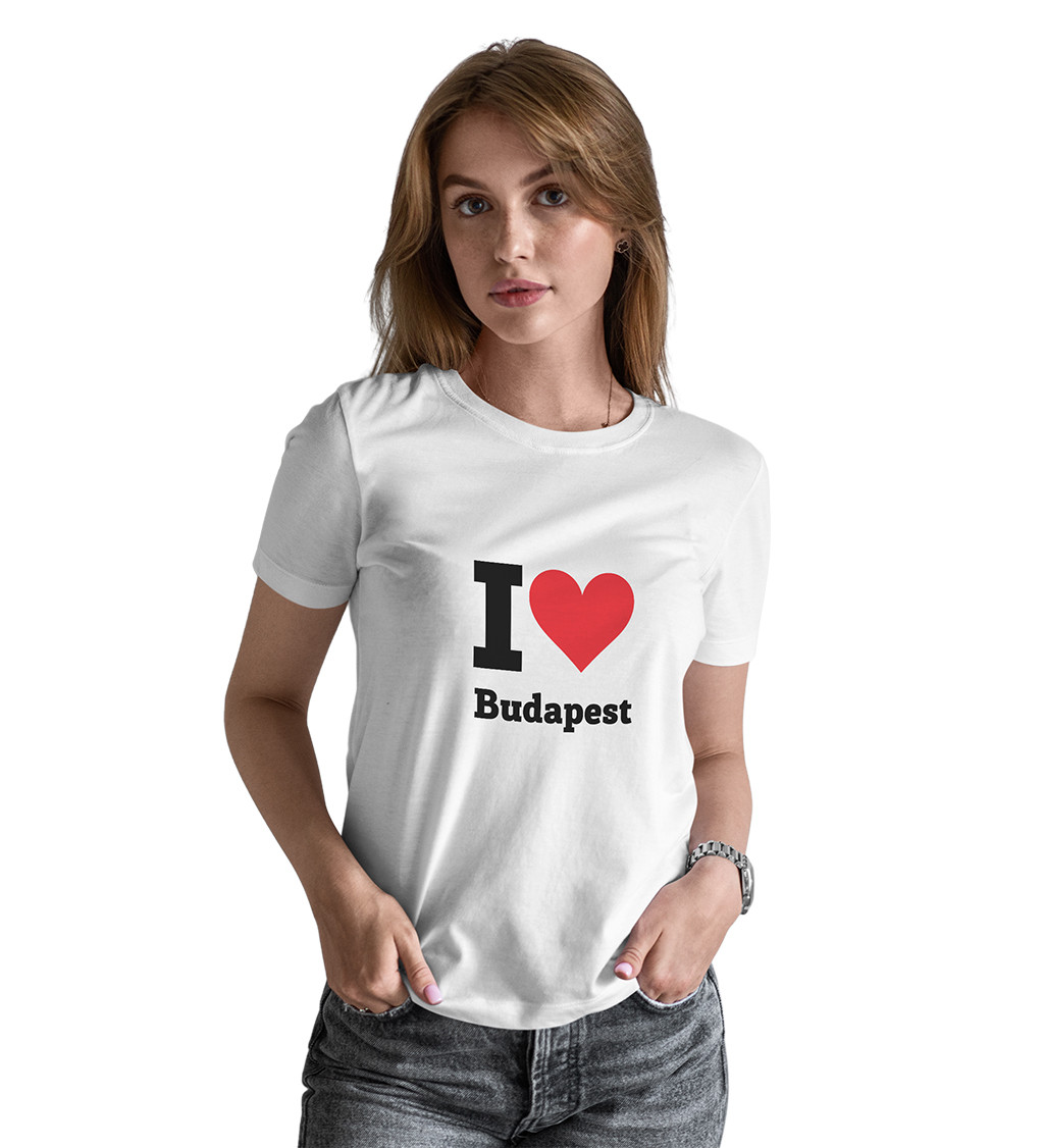 Dámske tričko biele - I love Budapest