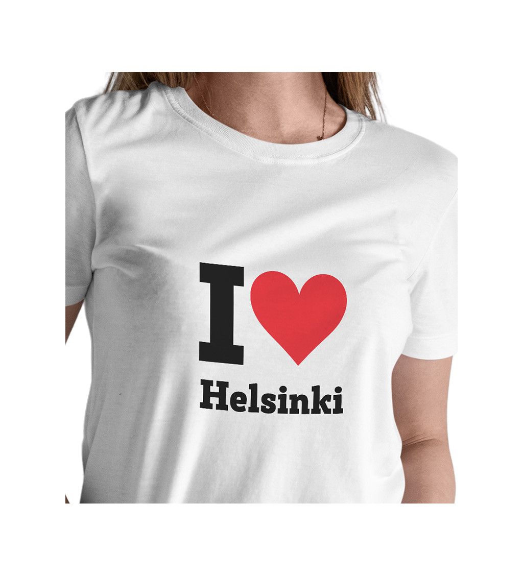 Dámske tričko biele - I love Helsinki