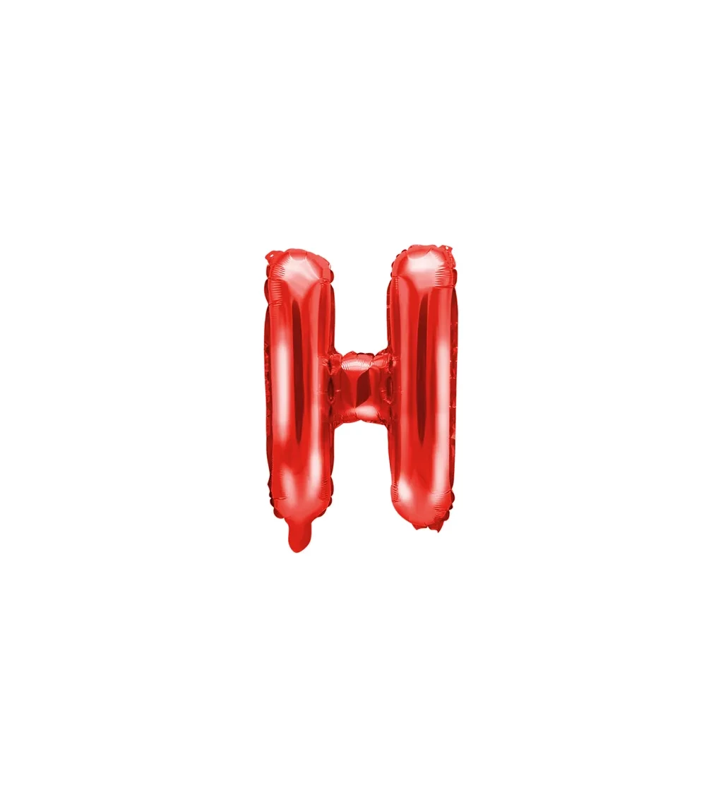 Fóliový balónik "H", červený 35 cm