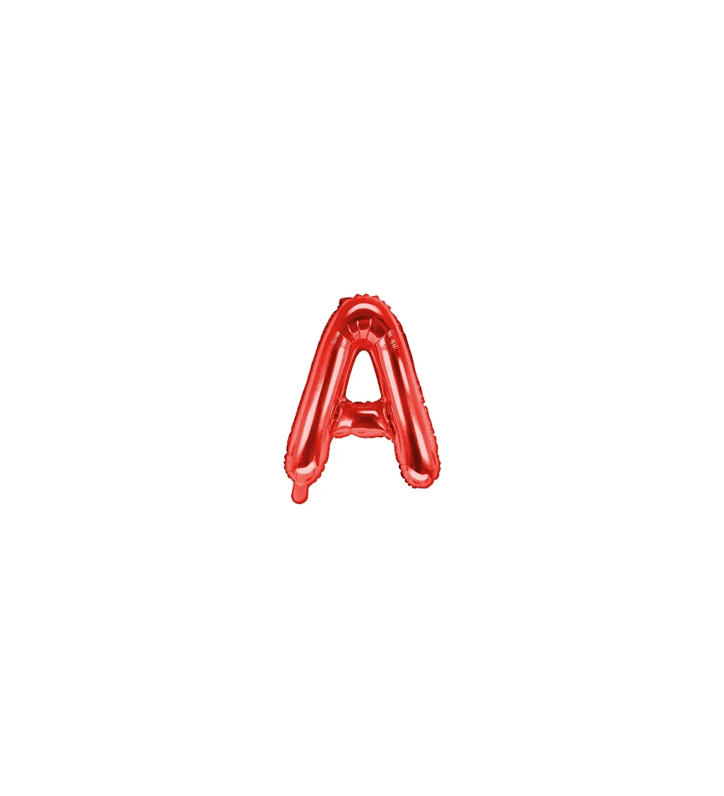 Fóliový balónik "A", červený 35 cm