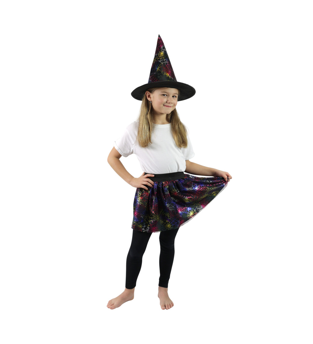 Detská sukňa a klobúk TuTu - Čarodejnica