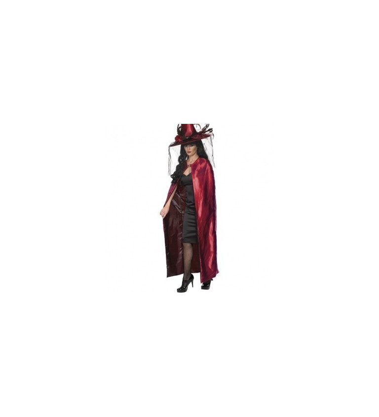 Čarodejnícky plášť deluxe - rubínový